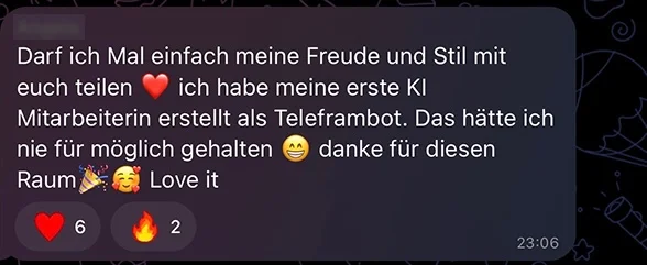 Stimme einer Teilnehmerin