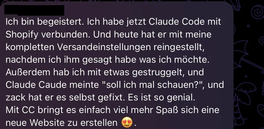 Stimme einer Teilnehmerin