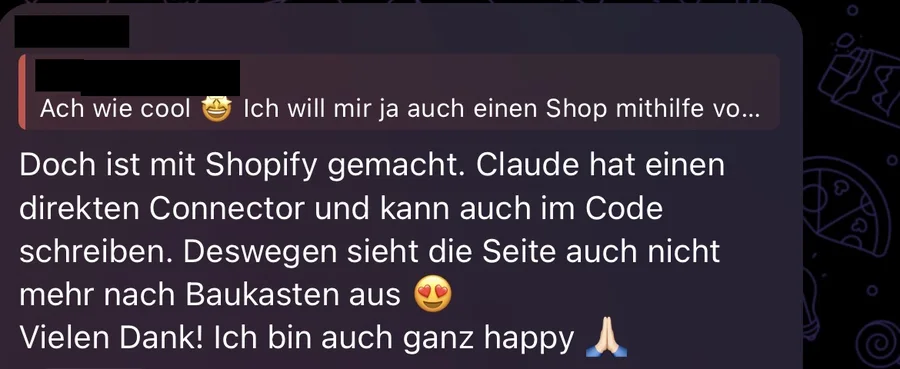 Stimme einer Teilnehmerin