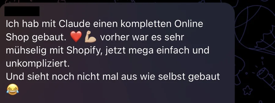 Stimme einer Teilnehmerin
